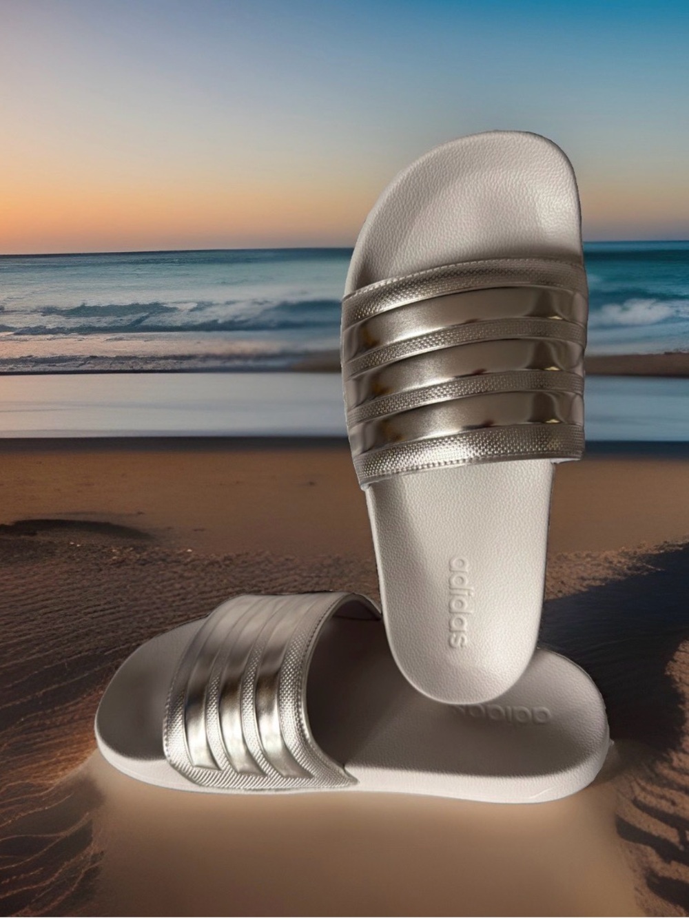 Adidas Adilette Shower Women’s Size 9 Slide Sandals. Metallic Gold. New. No Tags
